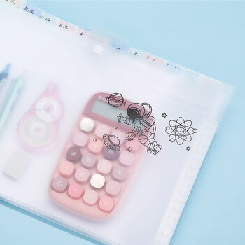 齐心（COMIX）13格A4透明文件夹试卷收纳袋资料夹资料册 按扣风琴包便携大容量多层收纳学生试卷册 EA7013