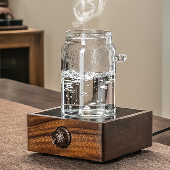 格娜斯透明玻璃茶叶罐密封罐家用高档储存茶叶收纳罐带勺咖啡豆罐900ml