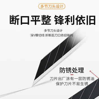 SDI手牌美工刀片小号汽车贴膜太阳膜车衣改色膜专用介刀片30度小号裁壁纸皮革皮料黑刃k361 100片