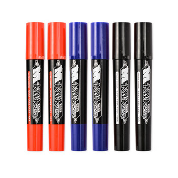晨光（M&G）大双头记号笔不褪色物流蓝色大头笔防水快干大容量标记笔V-APMY1802 3支装