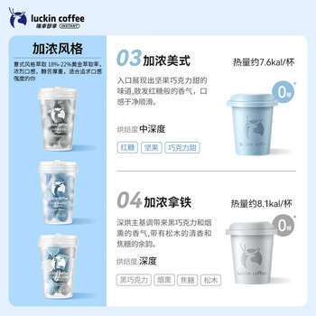瑞幸咖啡元气弹系列0糖加浓美式速溶冻干黑咖啡粉2.3g*18颗/盒意式萃取