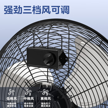 美的（Midea）工业风扇趴地扇商用20寸大风力电风扇工厂车间仓库大功率强力趴地风扇地扇台地扇坐地扇 FT45-25B