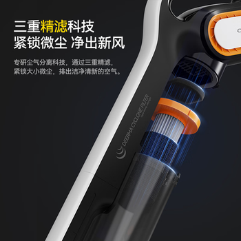 德尔玛（Deerma）推杆地毯式两用小型强力大功率吸尘器 大吸力宠物吸毛吸尘器DX700Pro
