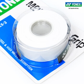 YONEX尤尼克斯yy羽毛球拍手胶吸汗带功能型AC148ex-3干爽粘性手胶白色