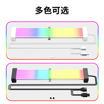 科乐浦（KELEPU）霓彩线软灯板 显卡3X8PIN发光板（不含供电线）5V3针/ARGB神光同步/TPE硅质/轻薄易弯 26CM 白色