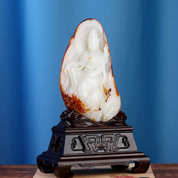 和田玉观音摆件- 京东