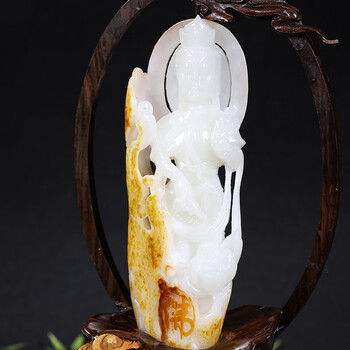 和田玉观音摆件- 京东