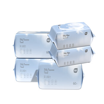 植护婴儿绵柔巾60片*3包+婴儿湿巾60抽*2包 ZH305099N2+ZH305107N3