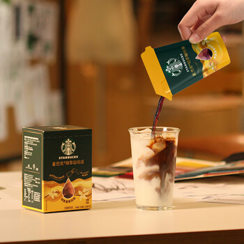 星巴克（Starbucks）0糖0脂即享黑咖啡 精萃咖啡液 绵柔香草25ml*6杯冷热秒溶