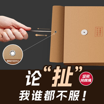 三益档案 档案袋牛皮纸A4加厚无酸纸文件办公标书合同资料袋【3cm*160g*25个】国产纸 16028发票抽票