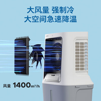 飞利浦（PHILIPS） 空调扇加湿扇冷风机节能 ACR3164C 「1400m³/h大风+三面冰帘」
