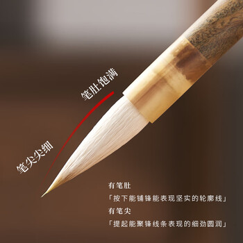 梅林笔庄兼毫毛笔专业级文房四宝国画书法入门练习字帖临摹初学者学生成人篆书隶书行草书中楷用笔北觅小号