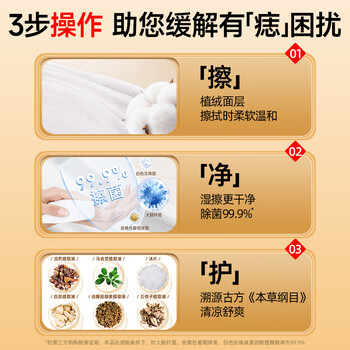德佑【侯明昊推荐】痔疮湿厕纸64抽*6包 湿厕卫生纸 缓痛有痔专用 