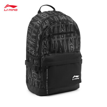 李宁运动生活系列丨防泼水运动双肩包男女大容量轻便旅行背包ABSU239
