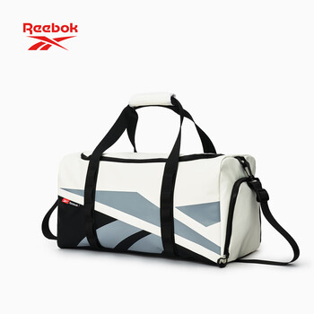 锐步防泼水大容量健身运动包可拆卸肩带多场景通勤旅行包 白色-M