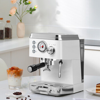 MAXIM’S  DE PARIS半自动精准控温即热式锅炉诺丁MKA93家用小型半自动意式浓缩咖啡机 白色