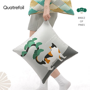 quatrefoil 抱枕靠垫办公室腰枕沙发床头靠枕简约可拆洗 45*45cm蓦梢