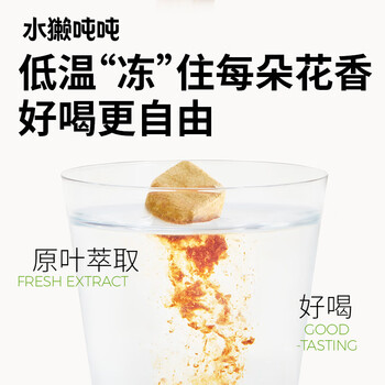水獭吨吨茉莉花冻干手冲无糖茶8g无渣可热冲0糖0脂自制奶茶冷泡茶