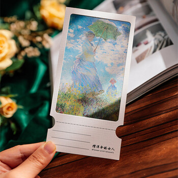 优学库透光明信片复古文艺光影透卡高颜值女孩学生读书页节日礼物 白玫瑰 伴手礼