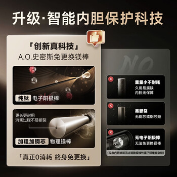 史密斯 A.O.SMITH（A.O.SMITH）60升电热水器 纤薄双胆扁桶 免更换镁棒 金圭内胆 E60HGDS 【银河】