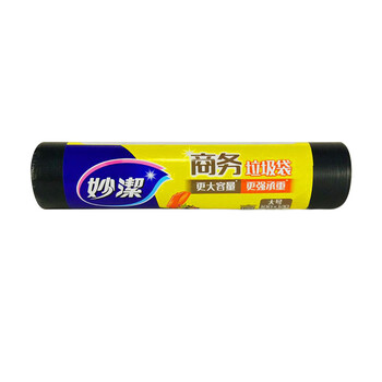 妙潔垃圾袋10只1.8丝黑色100*120cm点断式商务大号加厚物业超市