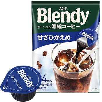 AGF日本进口blendy微甜咖啡胶囊浓缩速溶生椰拿铁液体咖啡特浓24枚