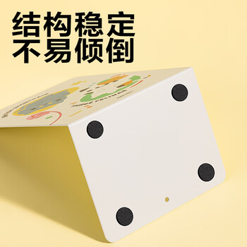 得力（deli）印花L型书立架 桌上书本置物架书架书籍挡靠  2片/付 TB650黄