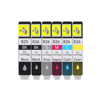 玖六零适用佳能iX6580墨盒IX6500 MG6280 5180 6180 8280 MX888 iP4880墨盒PGI-825 CLI-826连供打印机墨盒六色套装