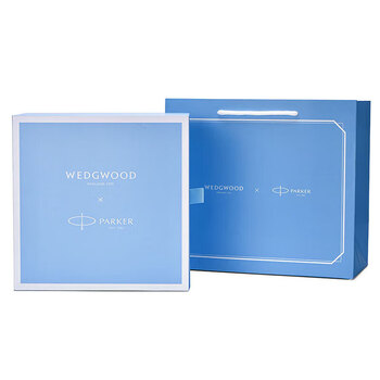 Wedgwood欢愉假日树莓马克杯套装+Parker派克威雅XL入门级黑金夹墨水笔	