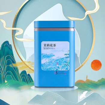 润虎茶叶茉莉花茶浓香型2025新茶500g礼盒装茉莉绿茶花草茶罐装自己喝