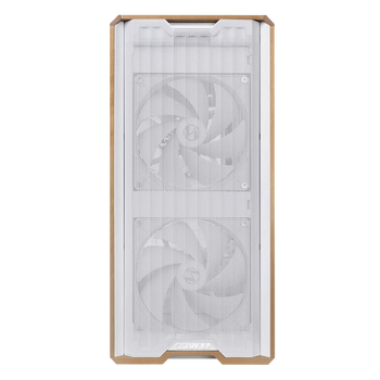 LIANLI联力L217 中塔式台式电竞游戏机箱 白色 标配5把风扇/支持EATX主板/木艺机箱/双开关