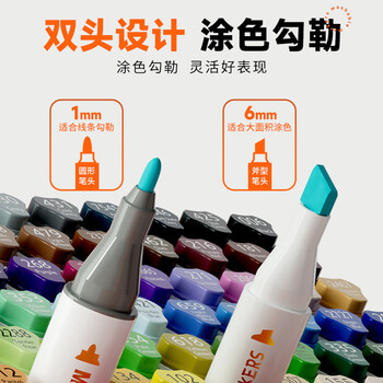 晨光（M&G）文具易可洗水性马克笔36色优握三角杆学生儿童画笔记号笔荧光笔涂鸦手绘生日毕业礼物APMV0973