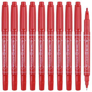 英雄（HERO）记号笔专业手绘勾线笔 漫画勾线 制图用马克笔描图 速写 快干10支装-883红色