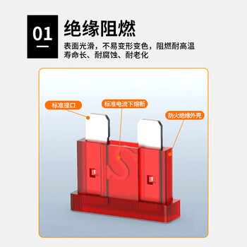 巴也 汽车保险丝保险片 4S店车用插片中号25A 白色20片装 BY-BXP25A20Z