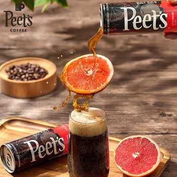 皮爷咖啡皮爷peets双柚气泡美式含气果味咖啡饮料(12罐*238ml)