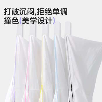 爱康尼一次性雨衣加厚防暴雨防护户外便携电动车高颜值白色黑绳
