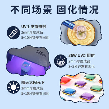 ANERGOO 安尔固uv滴胶高透明紫外线光固化手工diy流麻水晶封层制作材料热缩片手机壳干花标本树脂硬胶耐黄免配比
