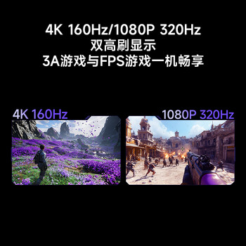 小米REDMI27英寸4K160Hz双模1K320Hz Fast IPS HDR400 10Bit 1ms GTG 游戏电竞显示器G27U
