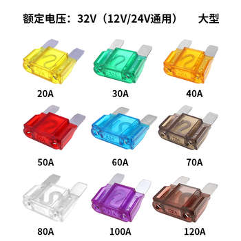 巴也 汽车保险丝保险片 4S店车用插片大号100A 20片装 BY-BXP100A20B 巴也 汽车保险丝保险片 4S店车用插片大号100A 20片装 BY-BXP100A20B