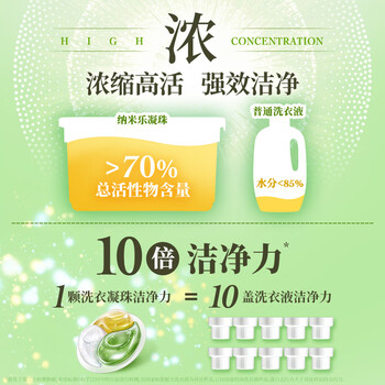 狮王（Lion）纳米乐植萃留香洗衣凝珠绿茵百合24颗持久留香30天柔顺三腔凝珠