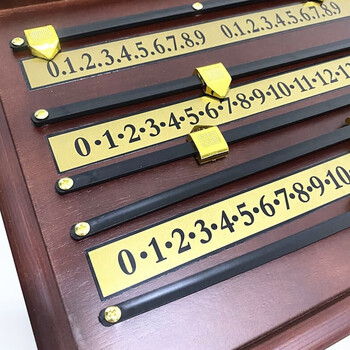 捍升 美式诺克台球实木质手动记分牌胶轨台球计分盘计分器