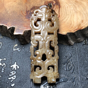 玉石 古美術 骨董品 時代物 勒子 清】時代舊藏 時代物 天然玉石 双龍耳三足薫爐 傷あり 時代物 古