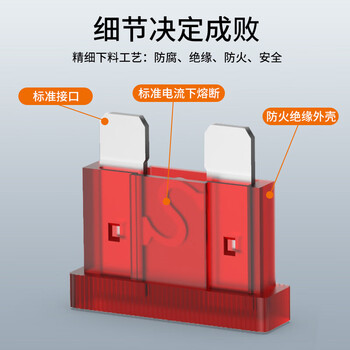 汇君 汽车保险丝保险片车用保险片插片4S店保险丝管套装 【迷你款】25A-白色10片