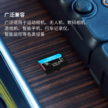 金士顿（Kingston）1TB TF（MicroSD）存储卡 内存卡U3 V30 A2 4K适配大疆Pocket 3/Action 5/无人机/运动相机/监控