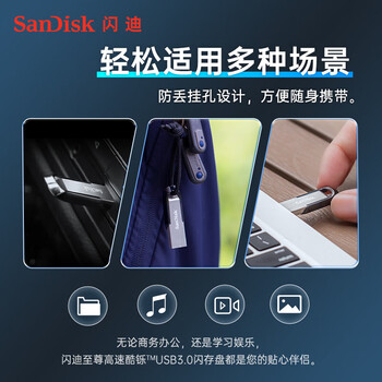闪迪（SanDisk）256GB U盘 CZ73 安全加密 数据恢复 学习电脑办公投标 小巧便携 车载 