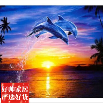 油彩画/F5 海豚油画品牌及商品- 京东