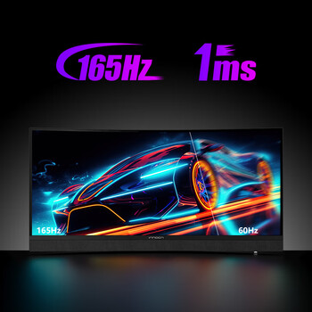 联合创新34英寸MiniLED 2304分区 曲面带鱼屏 21:9 音响 无线充 HDR1000 C口90W 电竞游戏办公显示器34M1R