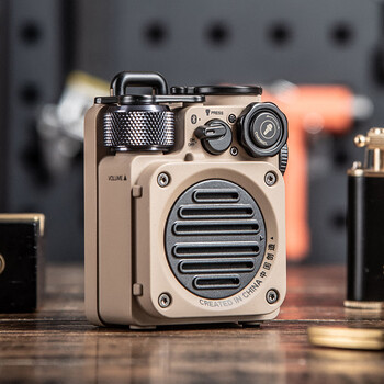 猫王收音机 MW-PVX音响 野性mini便携蓝牙音箱迷你小音响复古音箱户外防水低音炮 沙漠黄