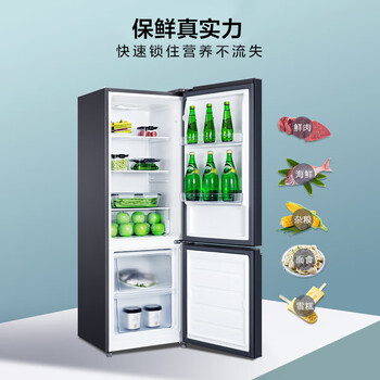 TCL 163L两门冰箱二级能效直冷小户型双温区养鲜冰箱小型便捷租房迷你家用电冰箱R163L5-B
