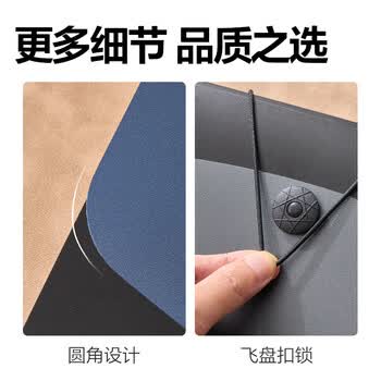得力（deli）A4/13格飞盘扣式双色手提文件包/风琴包/试卷文件夹/资料夹文件收纳保护 办公学习用品蓝5558